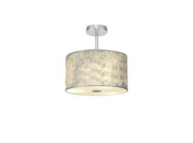 DK0784  Baymont 30cm Semi Flush 1 Light Polished Chrome, Silver Leaf, Frosted Diffuser